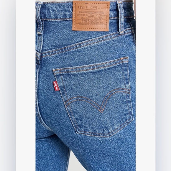 NEW! Levi’s Ribcage Straight Ankle Dark Wash Size 28 W 26 L Premium Denim Jeans - Picture 15 of 16